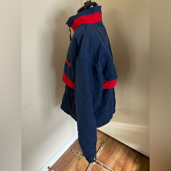 Vtg Blue & Red Hartwell Sports X Acosta Reversible Windbreaker Jacket Sz L - Picture 3 of 10